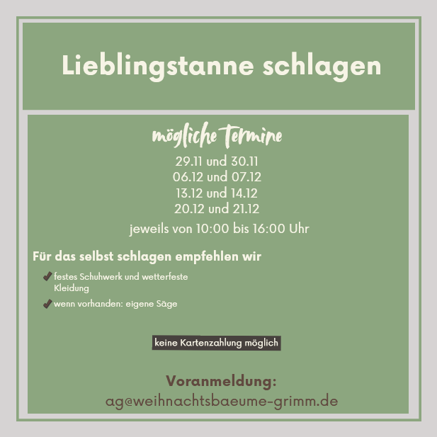 Lieblingstanne schlagen